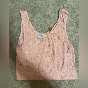 Day trip peach cropped tank